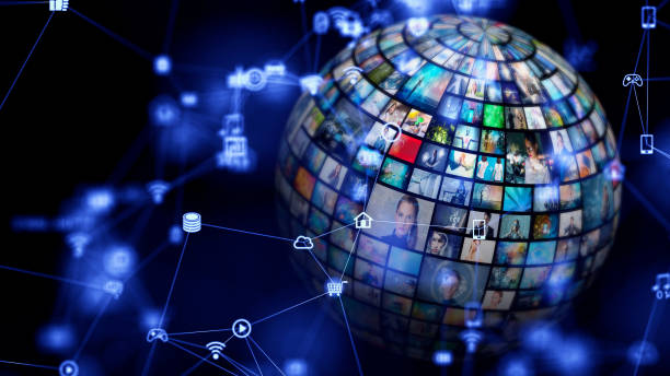 Social networking service concept. communication network.